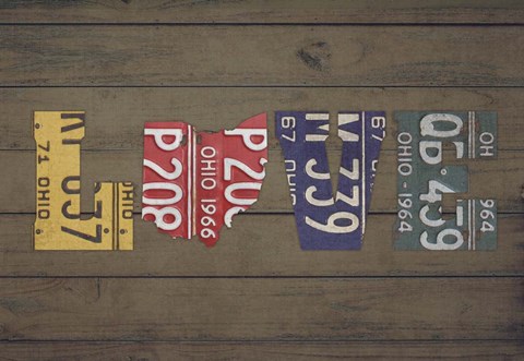 Framed OH State Love Print