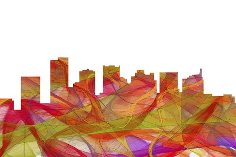 Framed Scottsdale Arizona Skyline. - Summer Swirljpg Print