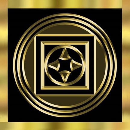 Framed Black And Gold 8 Print