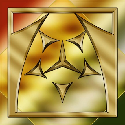 Framed Brass Design 2 Print