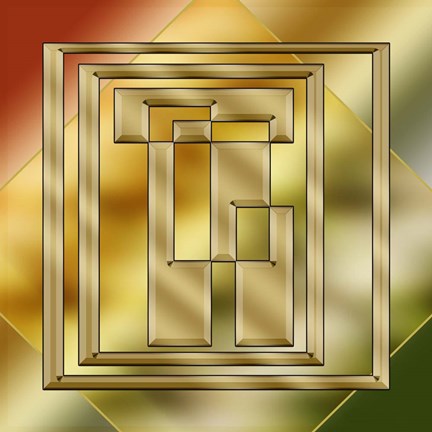 Framed Brass Design 8 Print