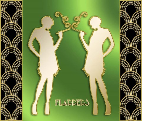 Framed Art Deco Flappers Print