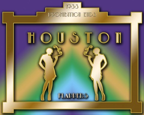Framed Houston Prohibition Print