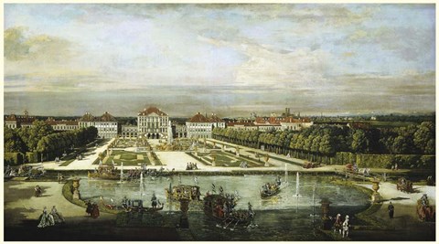 Framed Baroque Nymphenburg Palace By Bernardo Bellotto 1760 Print