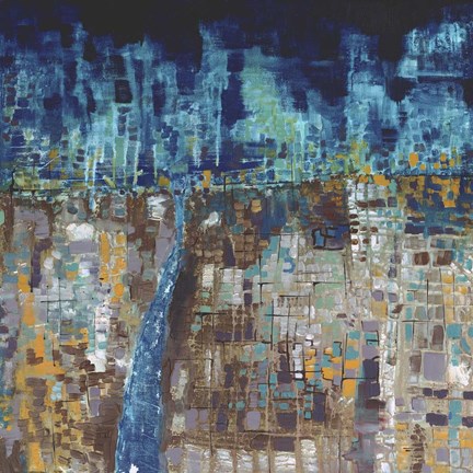 Framed Field At Night Print