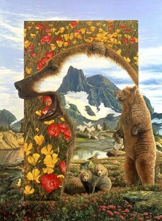 Framed Bearly Where Bearly There Print