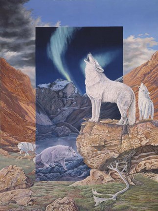 Framed Foot Steps in the Night Print