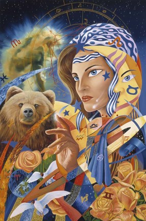 Framed Astrologer Print