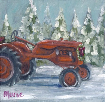 Framed Tractor 4 Seasons Allis Chalmers Holiday Print