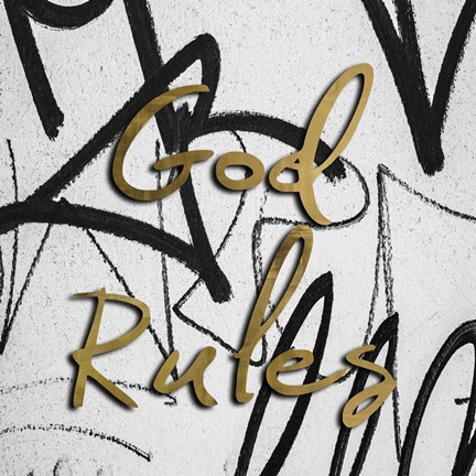 Framed Rock N Rule I Print