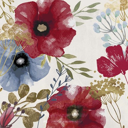 Framed Posy Redux I Print