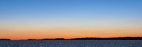 Framed Sunset Over The St. Lawrence Print