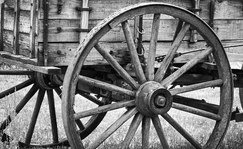 Framed Wagon Wheel Print