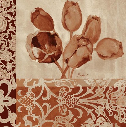 Framed Portret Of Tulips Print