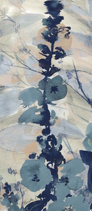 Framed Blue Floral I Print