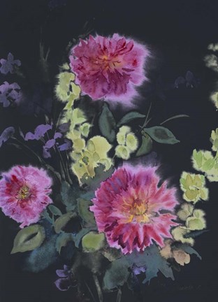 Framed Fluid Flowers 2 Print