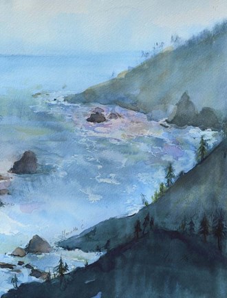 Framed View From The Cliff 1 Print