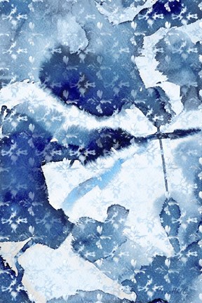 Framed Indigo 1 Tie Dye Print