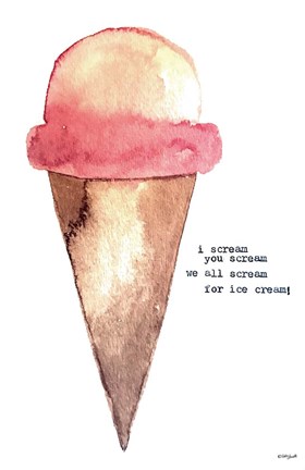 Framed I Scream for Ice Cream Print