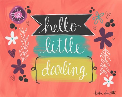 Framed Hello Little Darling Print
