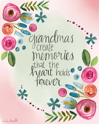 Framed Grandma Memories Print