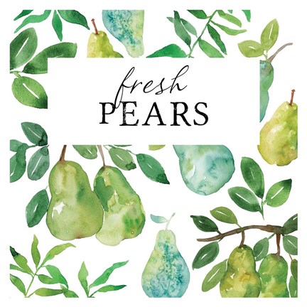 Framed Fresh Pears Print