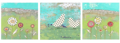 Framed Polka Dot Bird Set Print