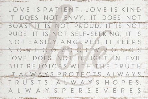 Framed Love Is Print