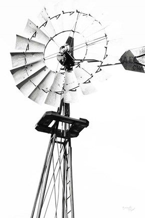 Framed Windmill V Print