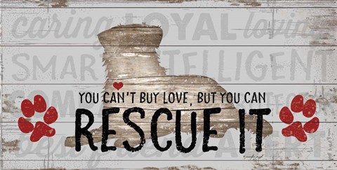 Framed You Can&#39;t Buy Love - Dog Print