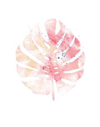 Framed Pink Leaf II Print