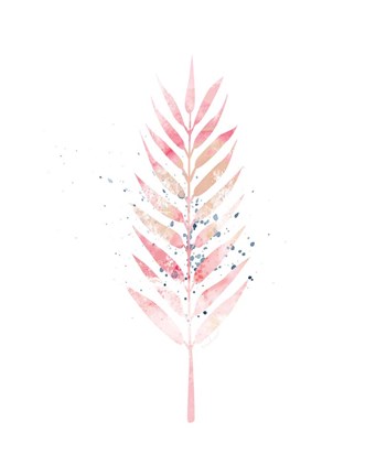 Framed Pink Leaf III Print