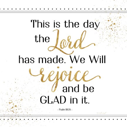 Framed Rejoice and Be Glad Print