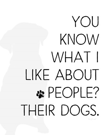 Framed What I Like About People Print