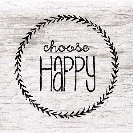 Framed Choose Happy Print