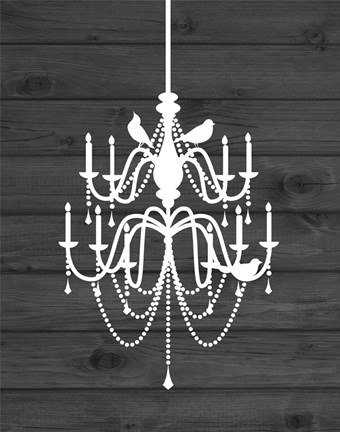 Framed Chandelier Bird I Print