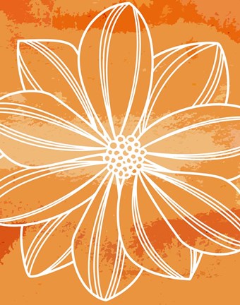 Framed Flower Outline II Print