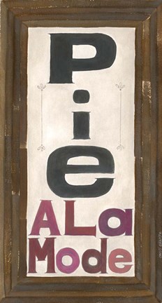 Framed Pie Ala Mode Print