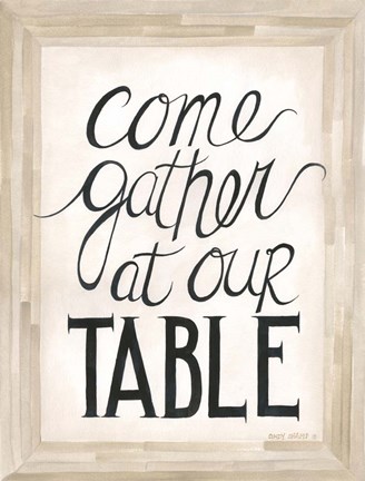 Framed Our Table Print