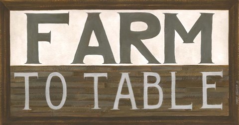 Framed Farm to Table Print