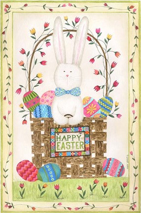 Framed Happy Easter Basket Print