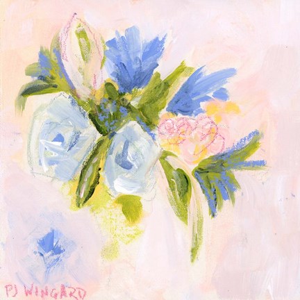 Framed Millennial Pink Floral - Passionate Print