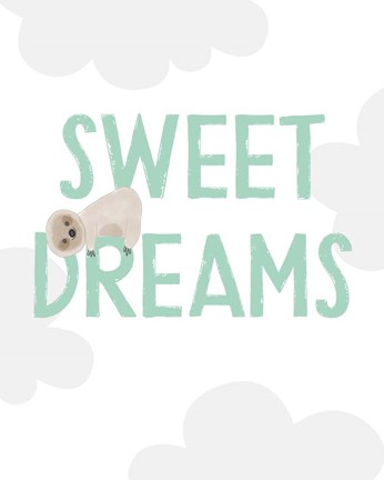 Framed Sweet Dreams Sloth Print