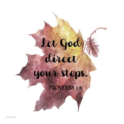 Framed Scripture Leaf - D Print