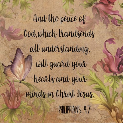 Framed Floral Bible Verse - B Print