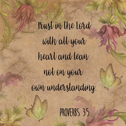 Framed Floral Bible Verse - C Print