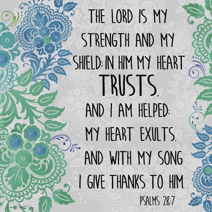 Framed Paisley Bible Verse - B Print