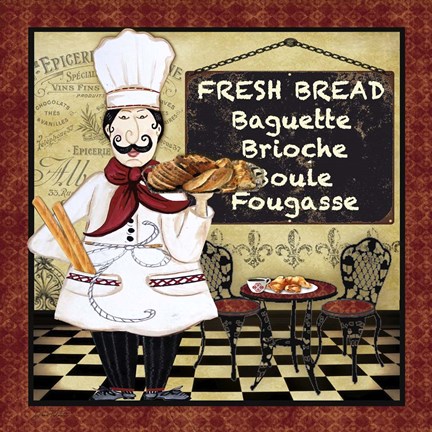 Framed Bistro Chef - A Print