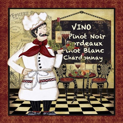 Framed Bistro Chef - D Print