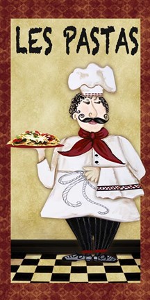 Framed Chefs - Les Pasta Print